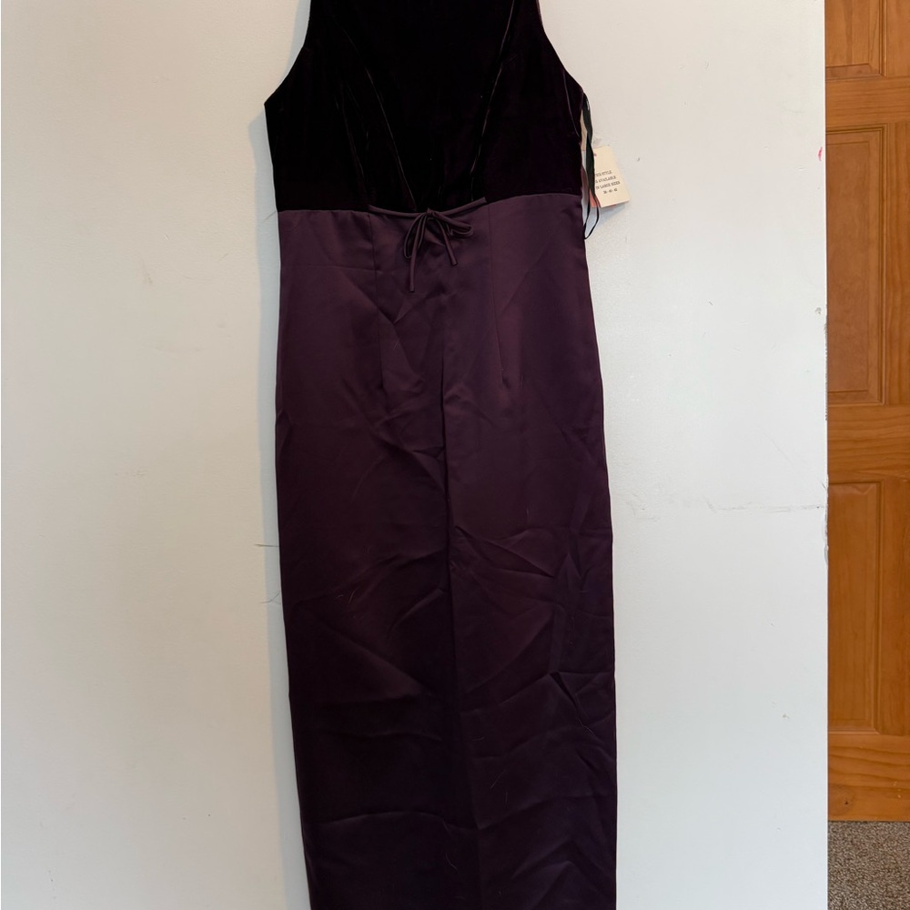 Vintage Purple velvet and satin long dress NWT women's size 9